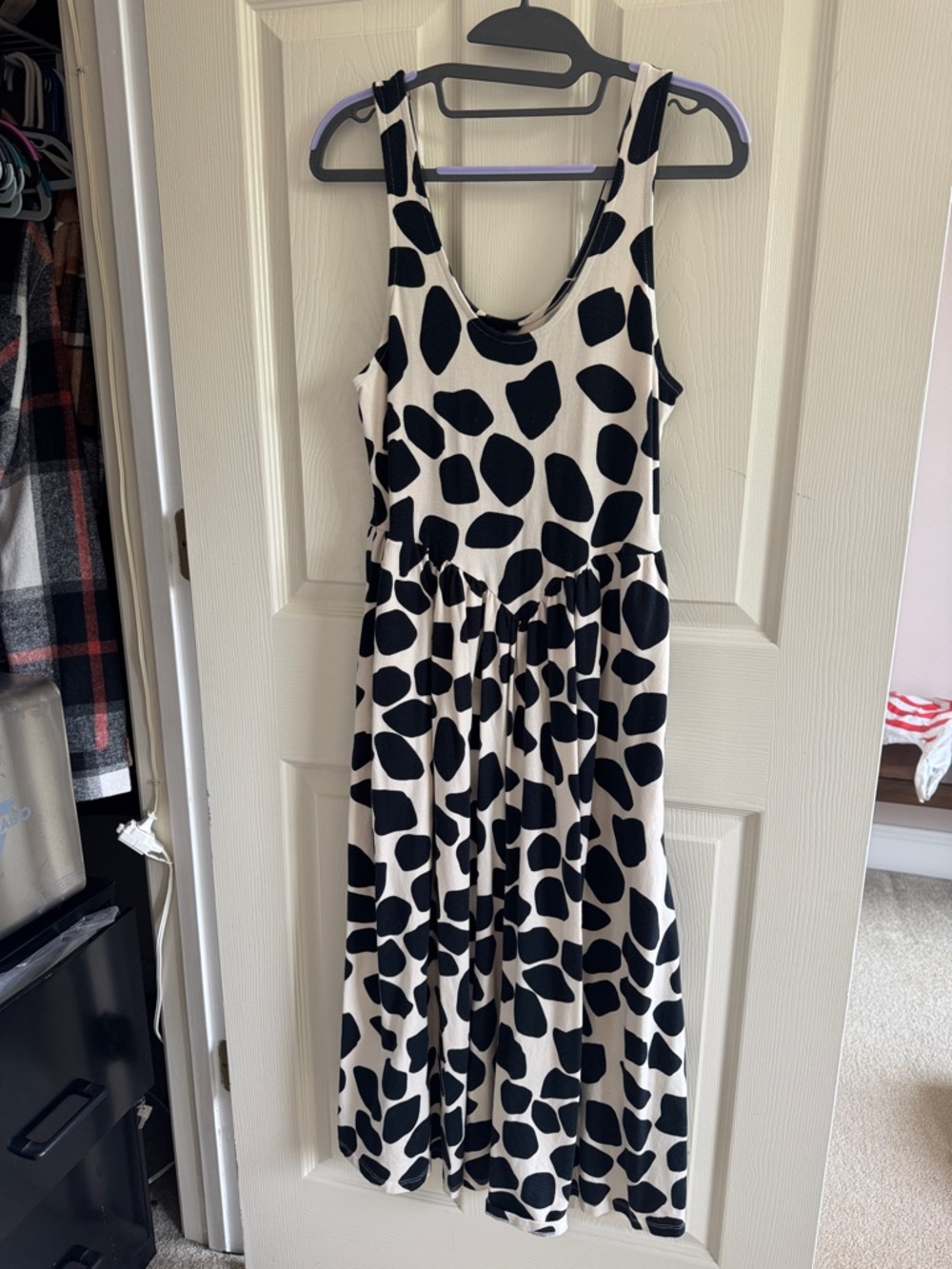 Who What Wear Black and White Spot Maxi Dress - Picture 2 of 5